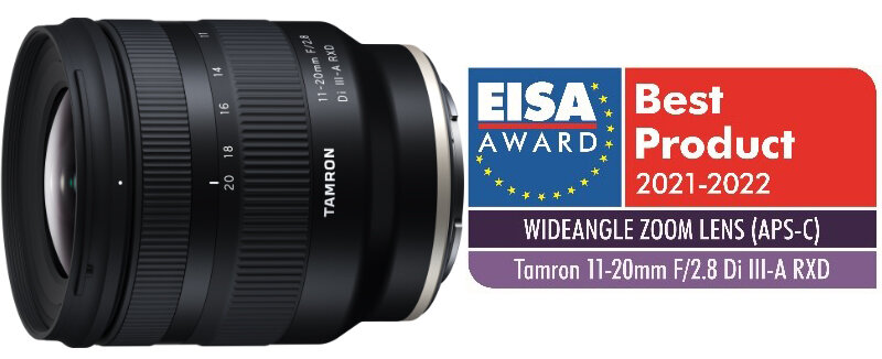 Produktbild Tamron 11-20mm F/2.8 Di III-A RXD (Modell B060) plus Logo EISA-Auszeichnung