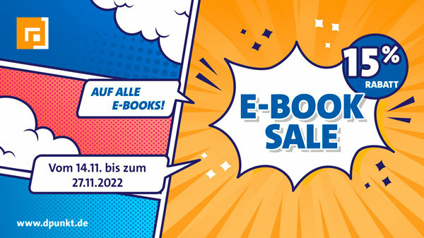 Grafik in Cmicform: E-Book-Sale 15% Rabatt auf alle E-Books vom 14.11. bis 27.11.2022
