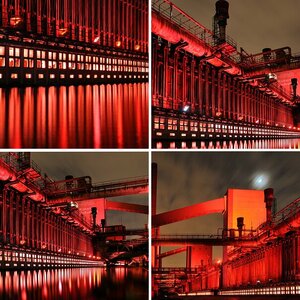 Zeche Zollverein bei Nacht