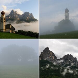 Seis am Schlern im Nebel