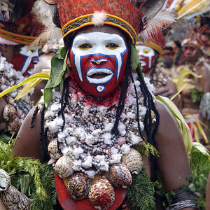 Ius Meri Frau auf dem Mount Hagen Festival