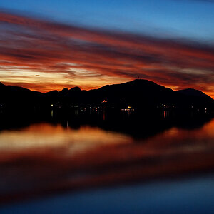 Abendrot am See