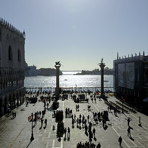 Blick von S. Marco auf die Piazzetta und den Bacino