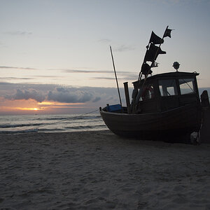 Fischerboot am Strand von Ahlbeck