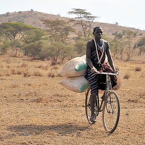 Maasai auf dem Fahrrad
Vor ein paar Jahren wäre so ein Bild noch undenkbar gewesen
7336