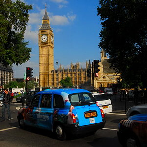 Taxi vorm Big Ben