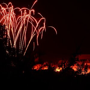 Feuerwerk über Rothenburg ob der Tauber