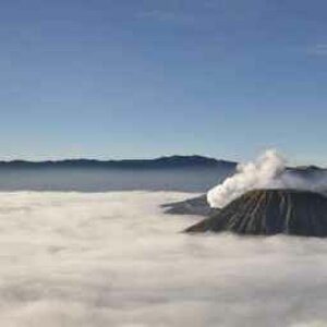 Panoramafoto vom Mount Bromo / Java