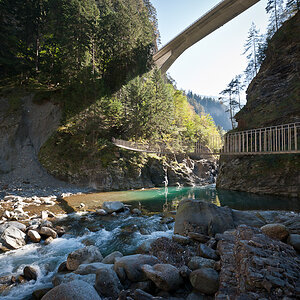 Via Mala - Hängebrücke am südlichen Teil der Via Mala