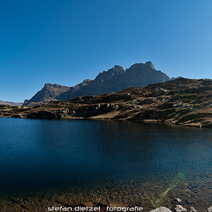 San Bernardino Pass - Panorama vom Laghetto Moesola