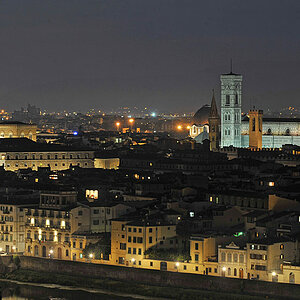 Der Klassiker: Florenz von der Piazzale Michelangelo, mit 70-200 vom Stativ mit SVA
