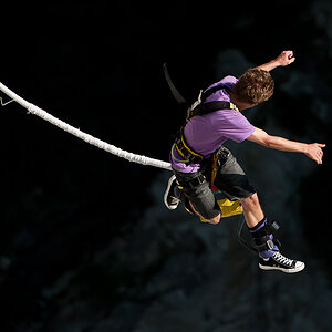 Bungee-Sprung Verzasca Staumauer 6