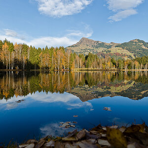 Schwarzsee bei Kitzbühel - Blick auf das Kitzbüheler Horn (bei Föhn)