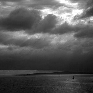 Gewitterfront auf See