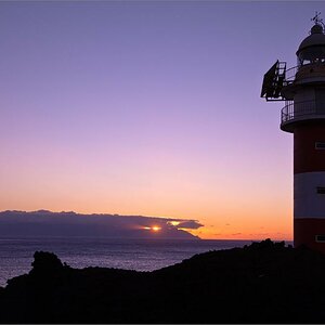 Abendstimmung am Punta de Tenor mit Blick auf La Gomera
