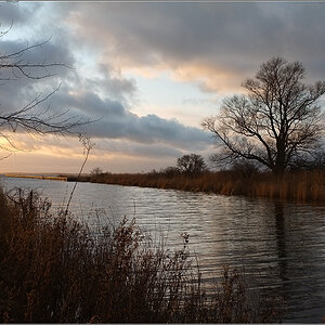 Sonnenuntergang am Achternwasser