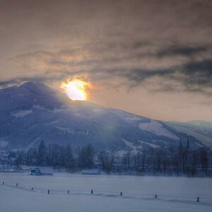 Brennender Sonnenuntergang Admont