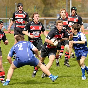 Rugby Memmingen Eagles gegen RFC München in Memmingen am 21.04.2012.