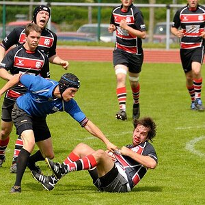 Rugby Spiel am 05.05.2012 in Memmingen. 
Memmingen Eagles gegen Stusta München II