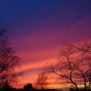 Abendrot vom Balkon