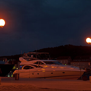 Hafen Trogir blaue Stunde