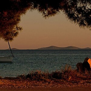Abendstimmung in einer Bucht auf Murter (Kroatien)