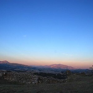 abendlicher Blick von der Burg in Jimena