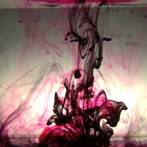 Tinte in Wasser