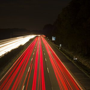 A3 bei Nacht
