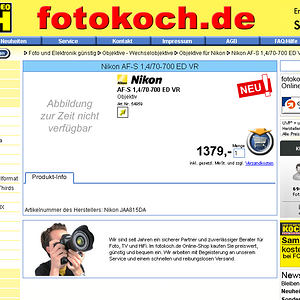 Screenshot Nikkor AF-S 1,4/70-700 ED VR