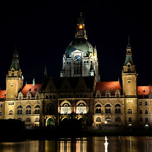 Rathaus Hannover bei Nacht