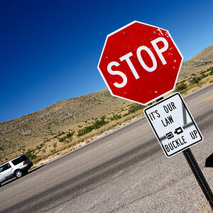 An einem Highway in New Mexico