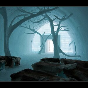 Inside Icechapel, Icehotel, Nordschweden