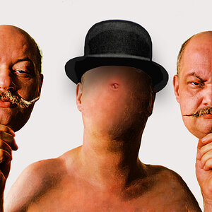 die Masken des Herrn K - im Magritte-Stil