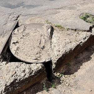 Gullydeckel in kuldiga, gesehen in Lettland
