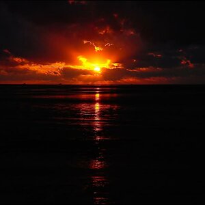 Sonnenuntergang,nach einem Unwetter