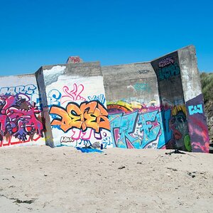 Atlantik, Frankreich, Bunker, Graffiti 6