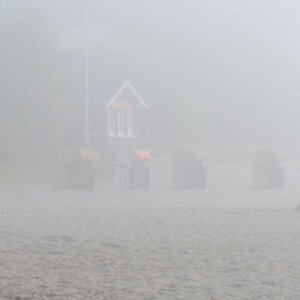 Ostsee Haffkrug Seenebel 8.00 Uhr morgens