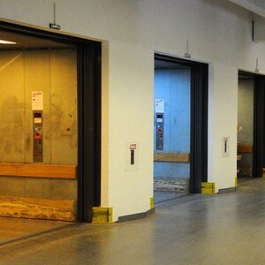 colourful elevators
