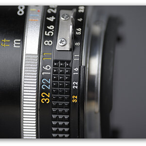 MNE 5657, 131108
D700 24-120/4,0
Blendenring eines Ai-S 135mm/f2,8
Aussparung für die Blendensteuerkurve