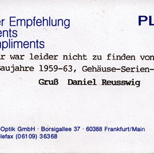 Plaubel Veriwide 100 Antwort