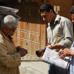 Ägypten, Zeitungsverkäufer in Kairo