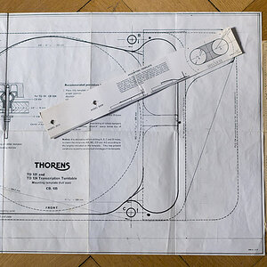 Thorens 124 Schablone 1039555