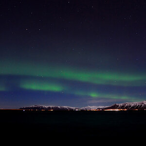 Reykjavik, kleines Nordlicht