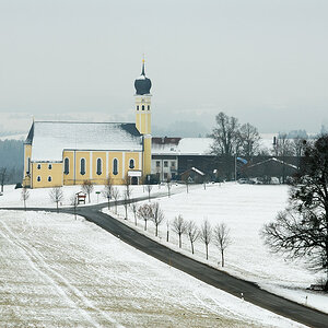 Wilparting am Irschenberg im Winter am Nachmittag