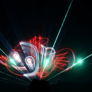 Fisch im Laserlicht