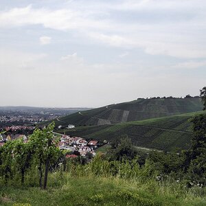 Blick aus dem Remstal nach Waiblingen