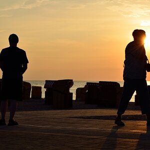 Laufender Sonnenuntergang