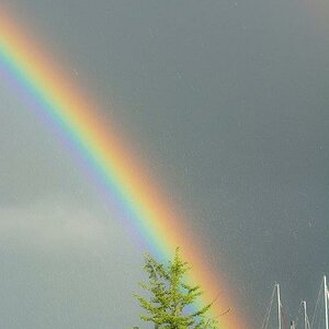 Regenbogen bei Regen