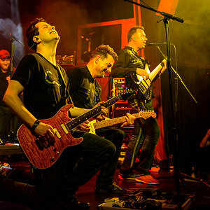 Wolfgang Uhlich, Peter Spencer, Thomas Fiebig, Dire Strats im Café Hahn, Koblenz am 10.05.2014
